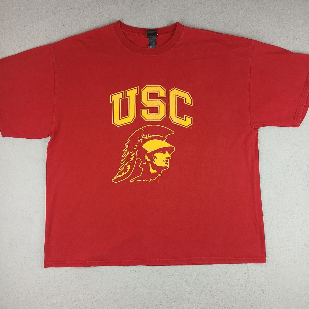 Starter USC T-Shirt Mens 2XL Trojans Graphic Red Short Sleeve Tee